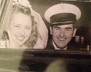 Grandma and Grandpa on their wedding day